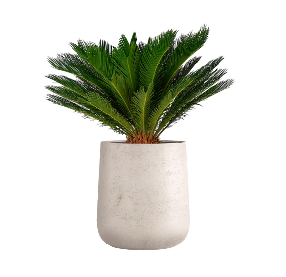 Кашпо CONCRETIKA CONE CONCRETE WHITE D50H54