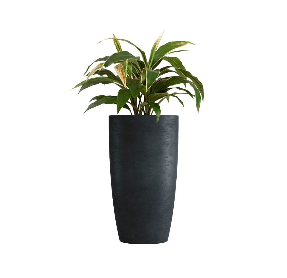 Кашпо CONCRETIKA CONUS ANTHRACITE D50H90