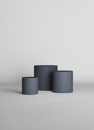 Кашпо CONCRETIKA TUBE S BASALT D49H49