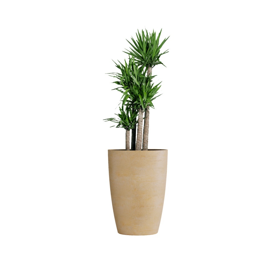 Кашпо CONCRETIKA CONUS LEMON D50H69