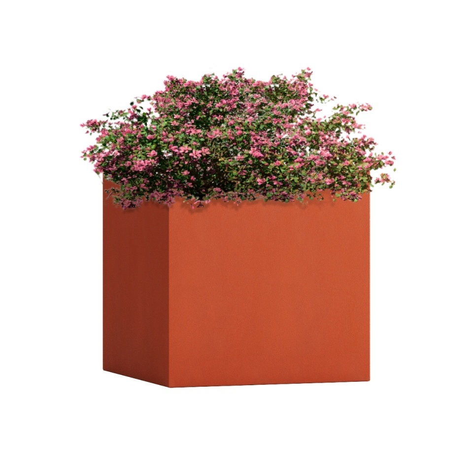 Кашпо CONCRETIKA CUBE TERRACOTTA 30x30x30