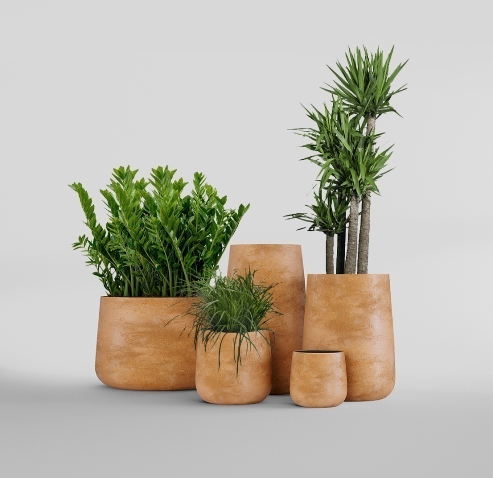 Кашпо CONCRETIKA CONE CLASSIC CLAY D38H60