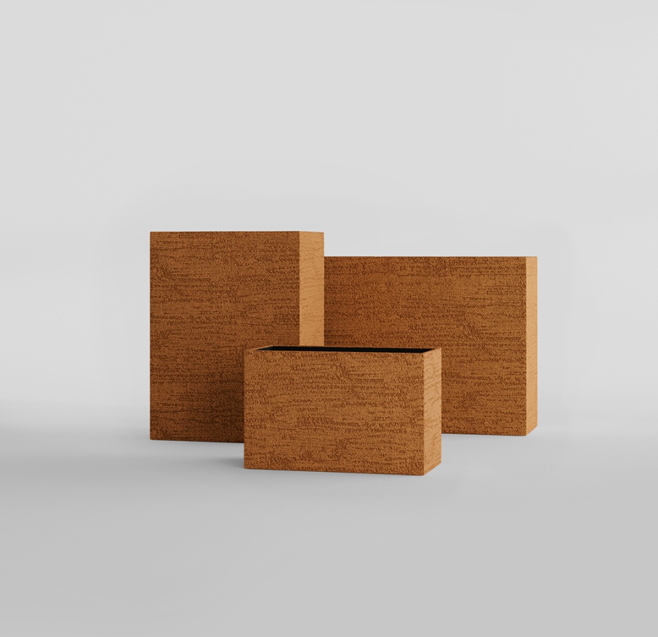 Кашпо CONCRETIKA DIVIDER EROSIA OCHRE 100x40x50