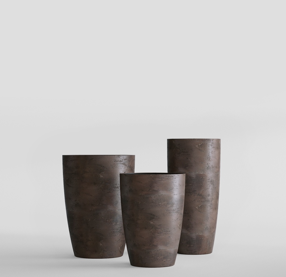 Кашпо CONCRETIKA CONUS TAUPE CONCRETE D41H57