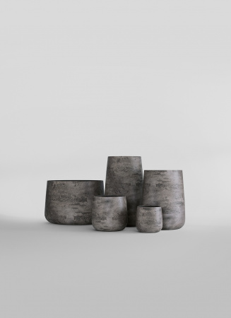 Кашпо CONCRETIKA CONE CONCRETE GREY DARK D38H60