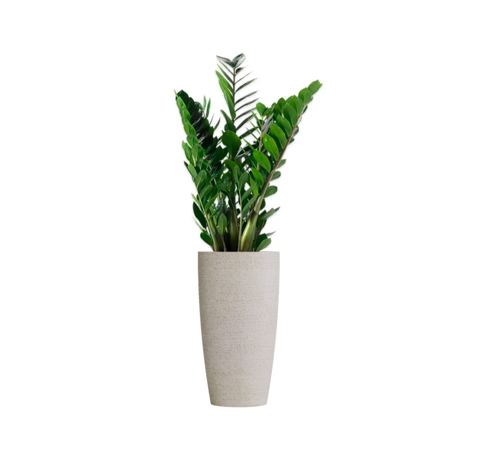 Кашпо CONCRETIKA CONUS EROSIA YELLOW D30H55