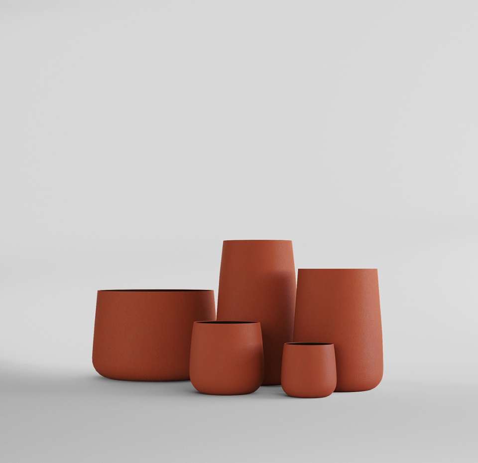 Кашпо CONCRETIKA CONE TERRACOTTA D24H26