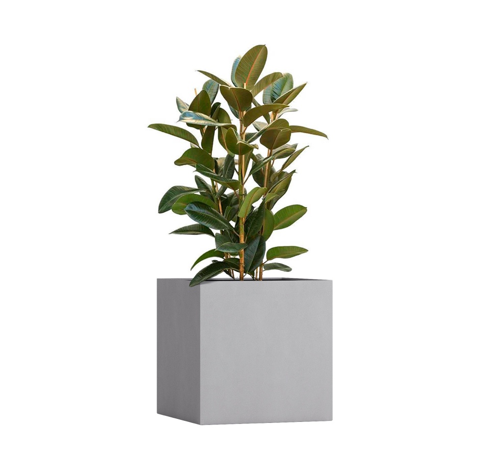 Кашпо CONCRETIKA CUBE SHALE 70x70x70