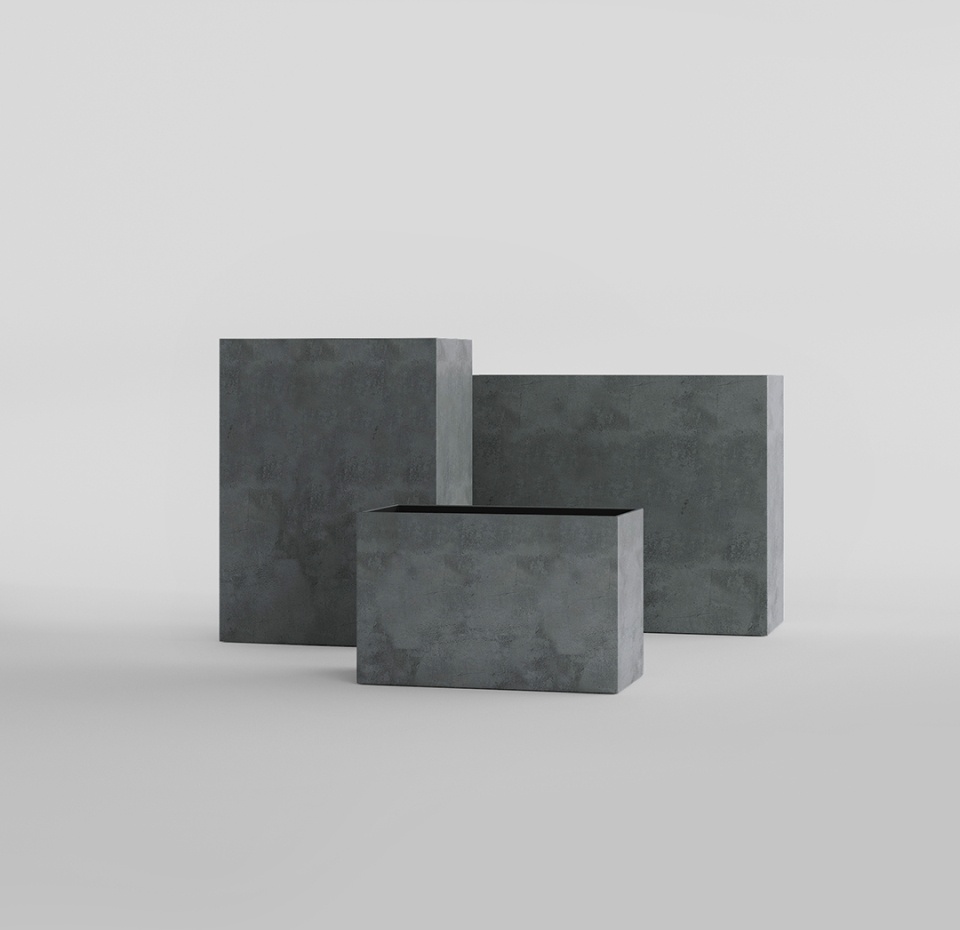 Кашпо CONCRETIKA DIVIDER SMOKEY BLUE 60x35x80