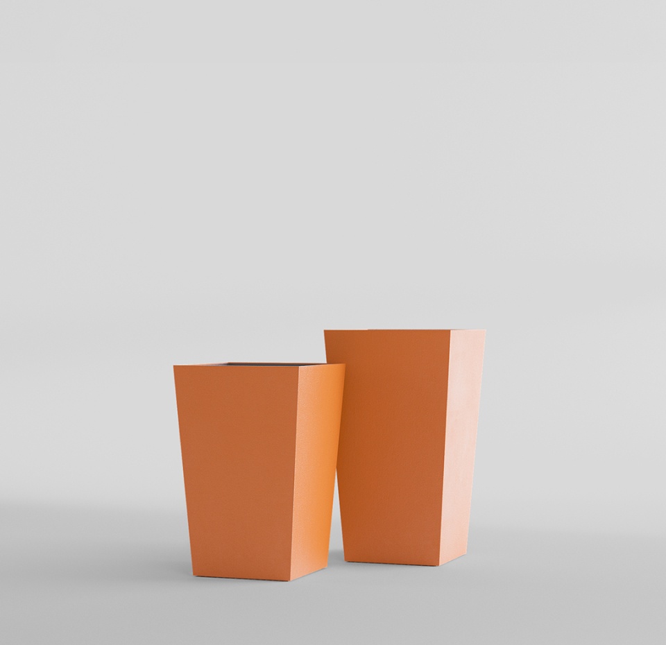 Кашпо CONCRETIKA CONIC CARROT 30x30x50