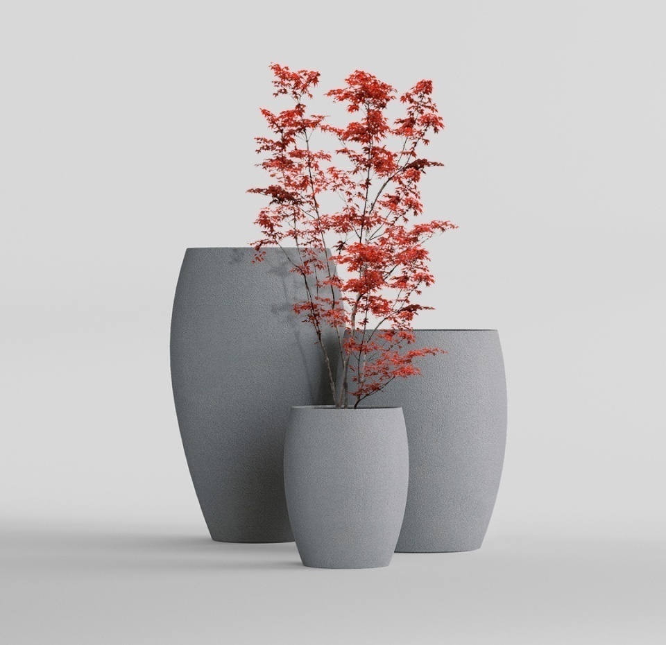 Кашпо CONCRETIKA OVAL LONDON GREY D60H88