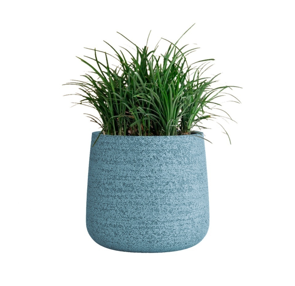 Кашпо CONCRETIKA CONE EROSIA BLUE D38H41