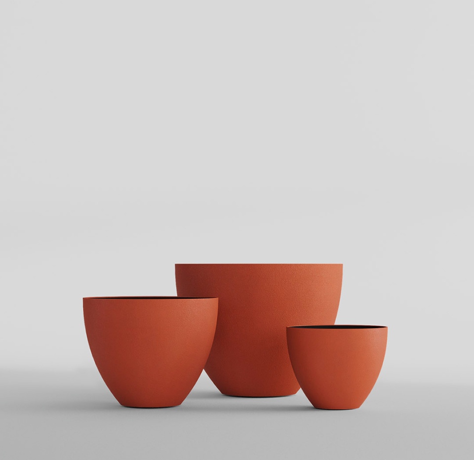 Кашпо CONCRETIKA UPON TERRACOTTA D75H65