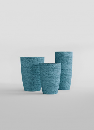 Кашпо CONCRETIKA CONUS EROSIA BLUE D30H55