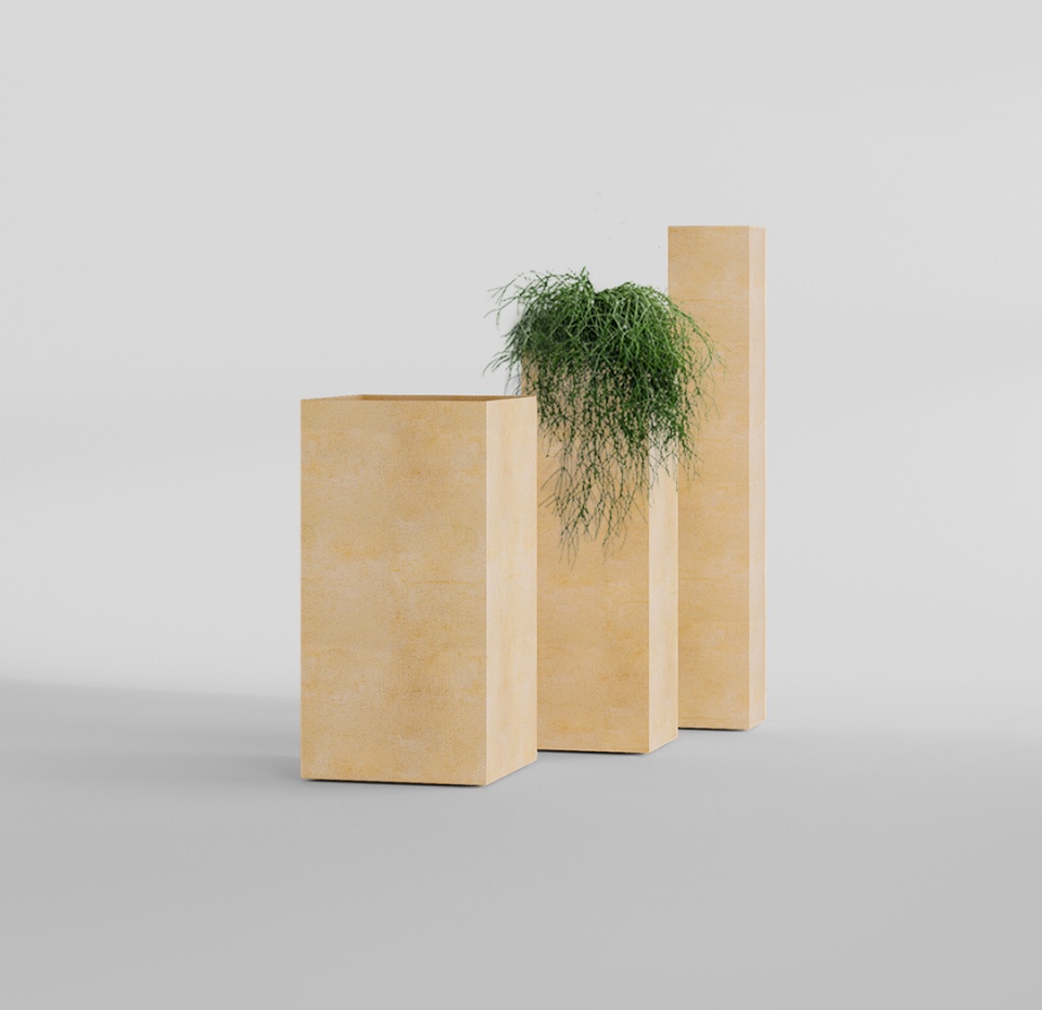 Кашпо CONCRETIKA COLONNA LEMON 20x20x120