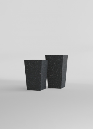 Кашпо CONCRETIKA CONIC EGG BLACK 40x40x70