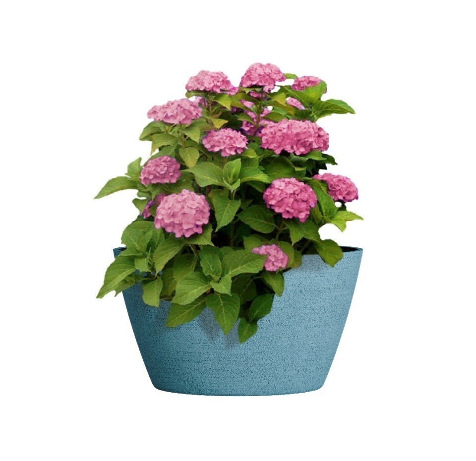 Кашпо CONCRETIKA BOWL EROSIA BLUE D52H29