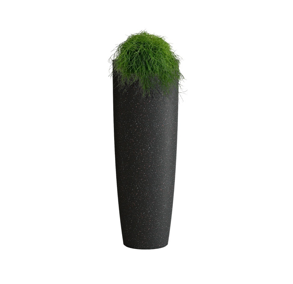 Кашпо CONCRETIKA CONUS EGG BLACK D60H170