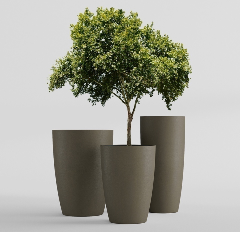 Кашпо CONCRETIKA CONUS OLIVE D60H130