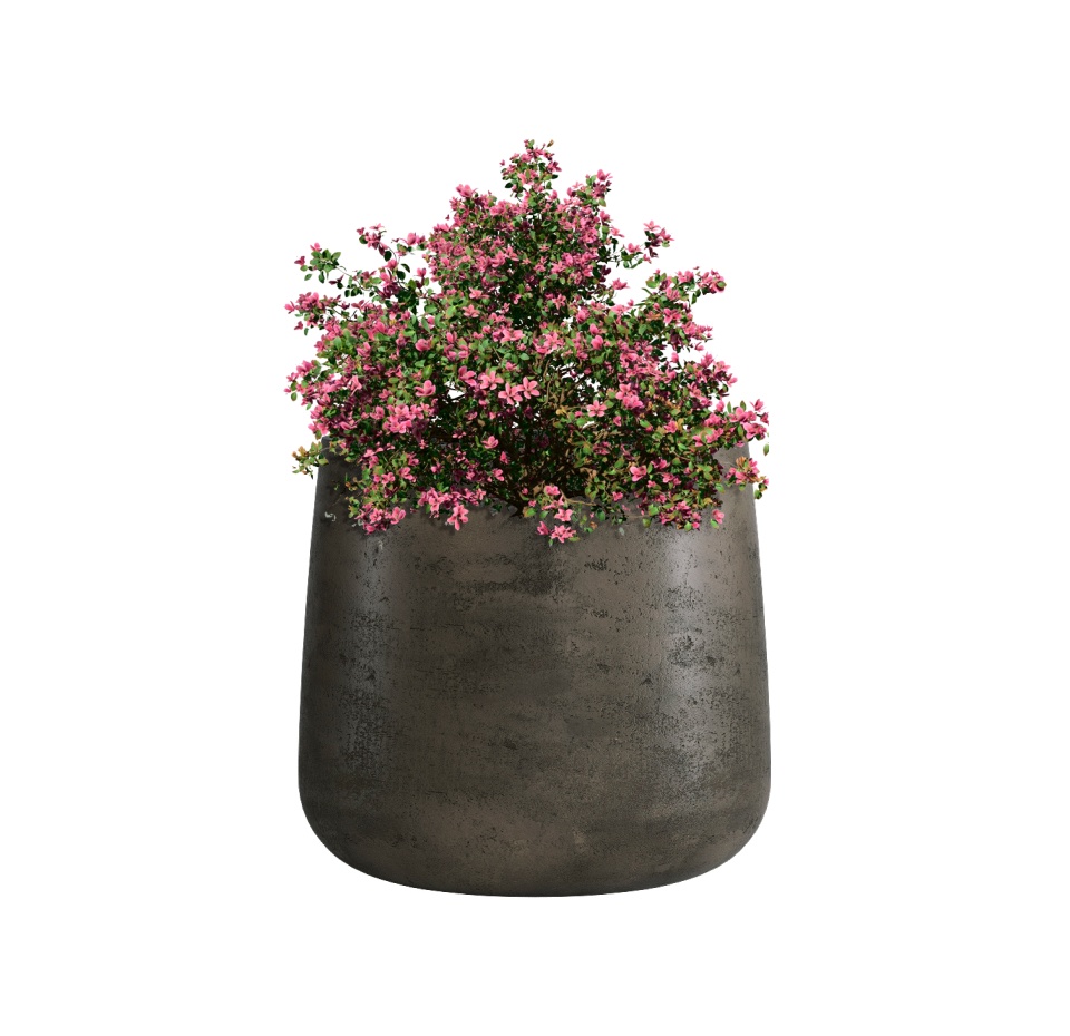 Кашпо CONCRETIKA CONE BREZENT GREY D24H26