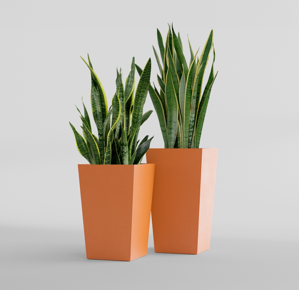 Кашпо CONCRETIKA CONIC CARROT 30x30x50