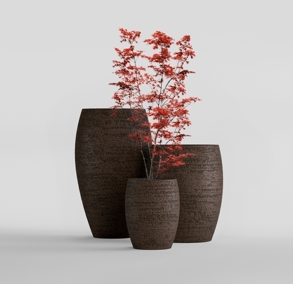 Кашпо CONCRETIKA OVAL EROSIA BROWN D60H88