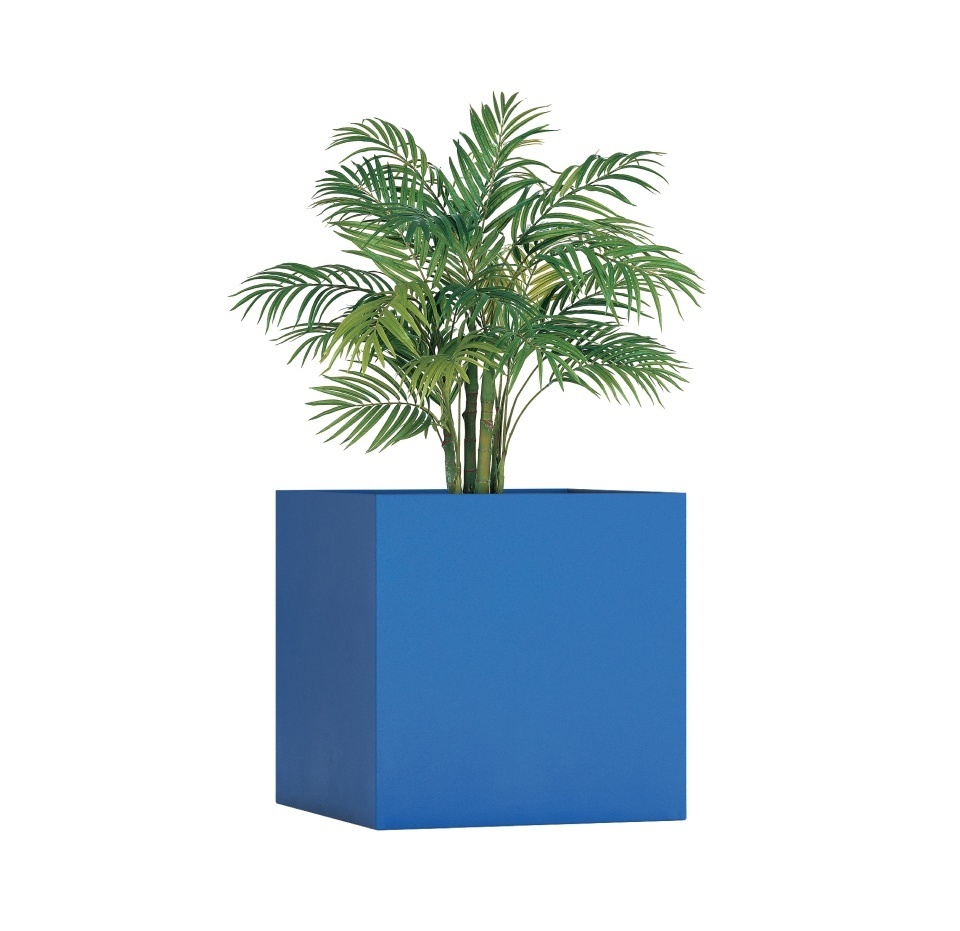 Кашпо CONCRETIKA CUBE DARK BLUE 90x90x90