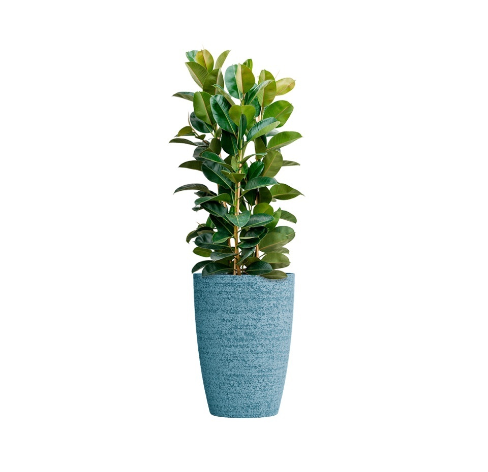 Кашпо CONCRETIKA CONUS EROSIA BLUE D41H57