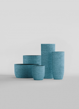 Кашпо CONCRETIKA YAR EROSIA BLUE D40H87
