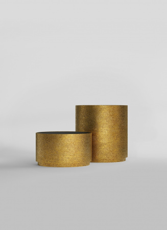 Кашпо CONCRETIKA CYLINDER XL RICH GOLD D100H105