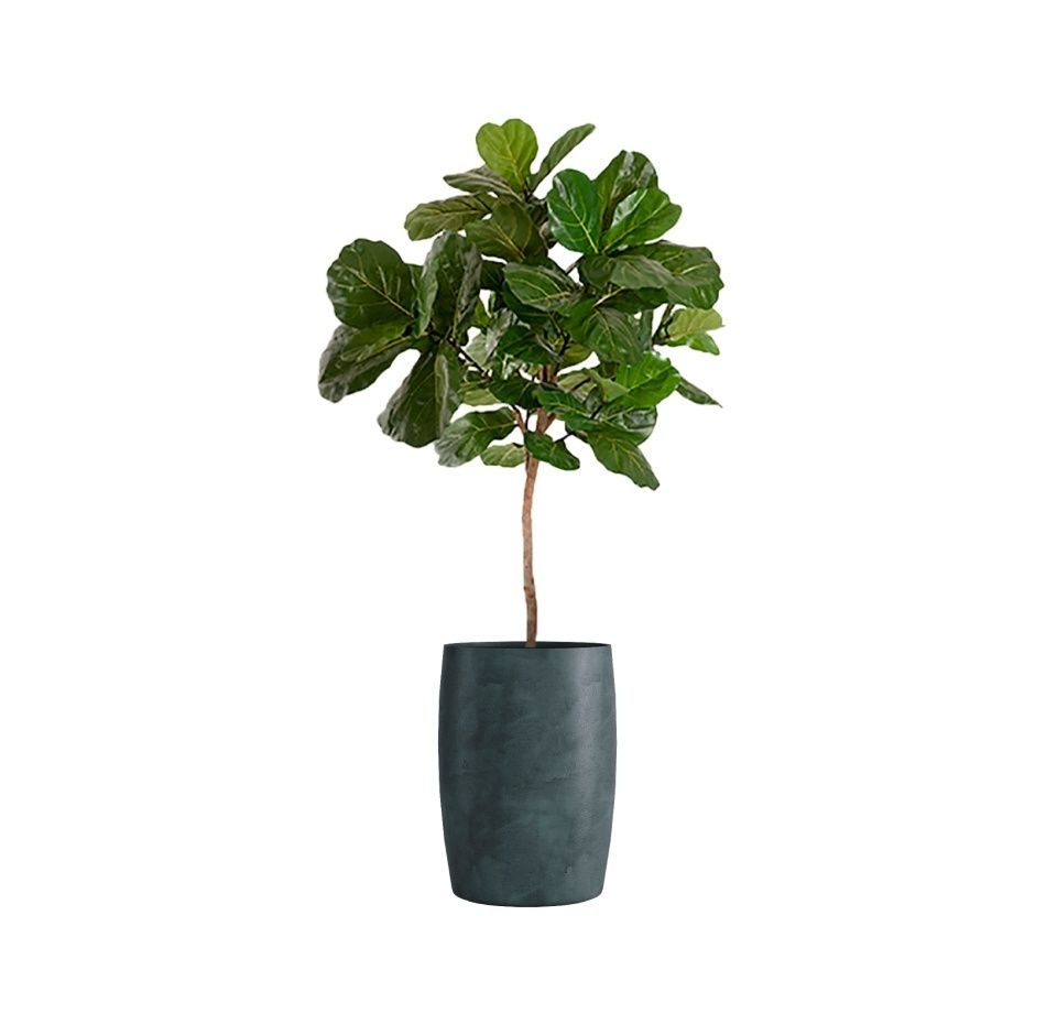 Кашпо CONCRETIKA CIGAR OCEAN GREEN D37H57