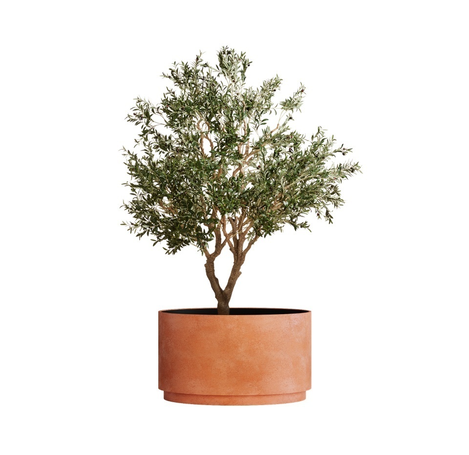 Кашпо CONCRETIKA CYLINDER XL RED CLAY D70H45