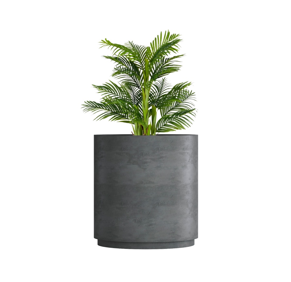 Кашпо CONCRETIKA CYLINDER XL SMOKEY BLUE D100H105