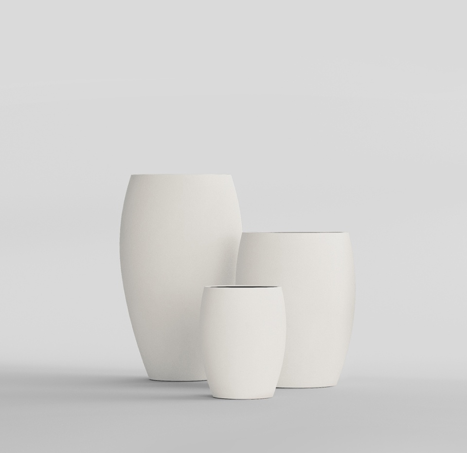Кашпо CONCRETIKA OVAL SANTORINI D41H82