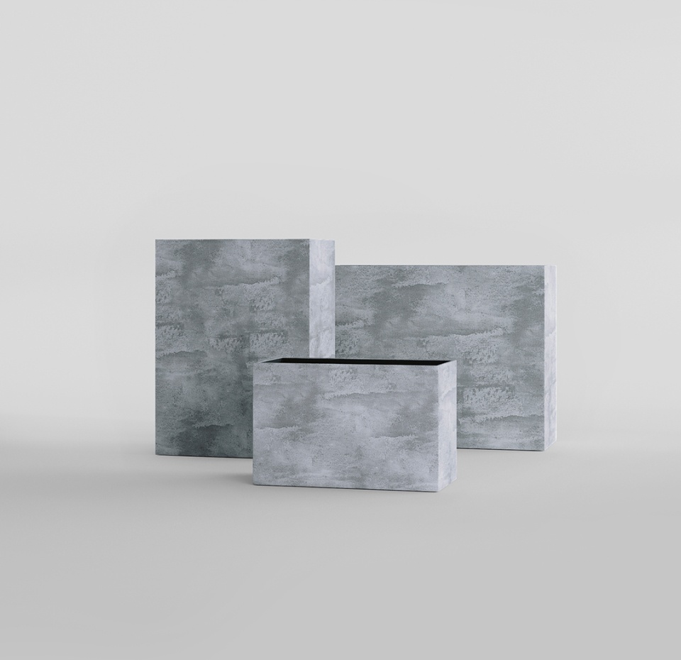 Кашпо CONCRETIKA DIVIDER CONCRETE GREY LIGHT 90x35x70
