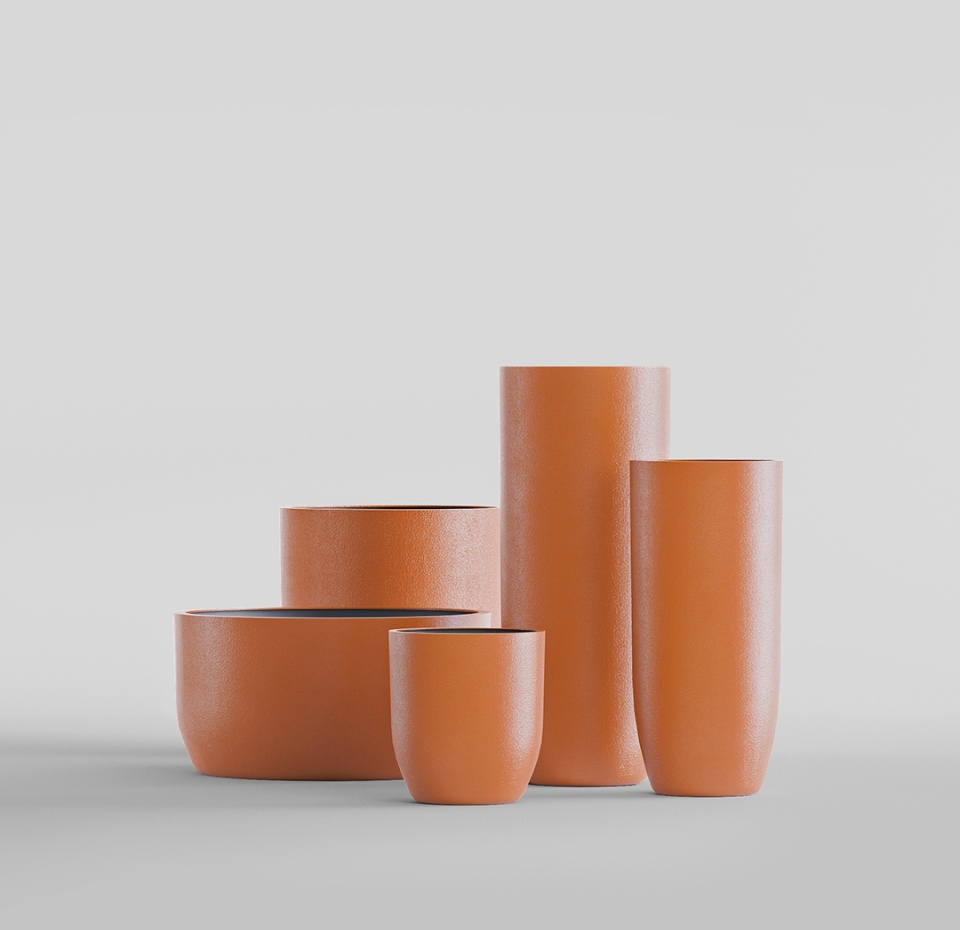 Кашпо CONCRETIKA YAR CARROT D46H110