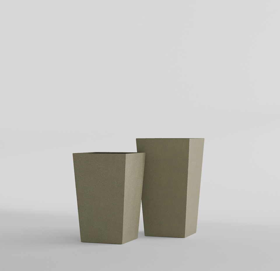 Кашпо CONCRETIKA CONIC HACKS 40x40x70