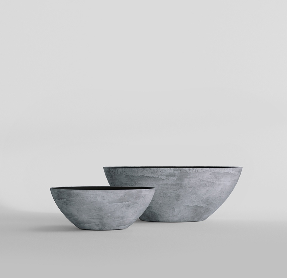 Кашпо CONCRETIKA BONSAY CONCRETE GREY LIGHT D79H30