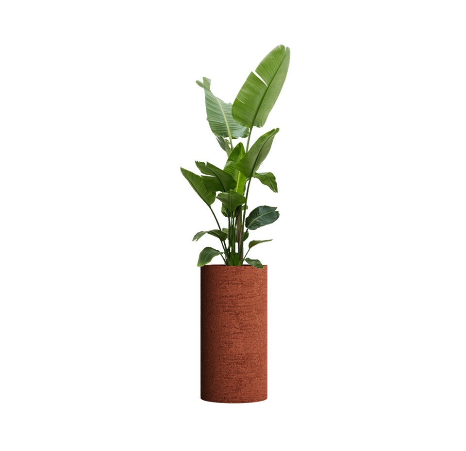 Кашпо CONCRETIKA CYLINDER EROSIA CORAL D40H80