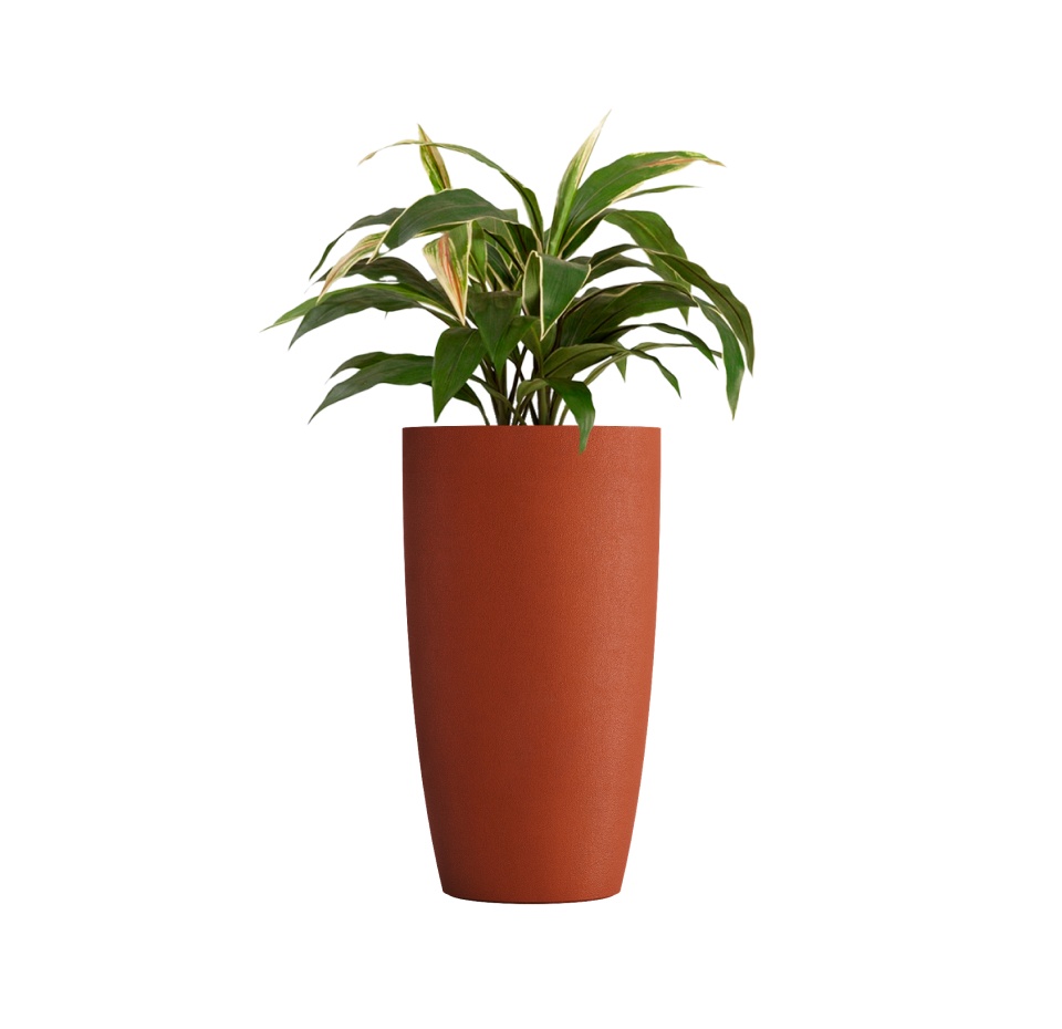 Кашпо CONCRETIKA CONUS TERRACOTTA D50H90