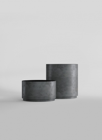 Кашпо CONCRETIKA CYLINDER XL SMOKEY BLUE D100H105