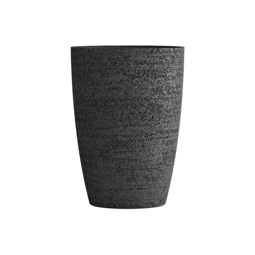 Кашпо CONCRETIKA CONUS EROSIA BLACK D50H69