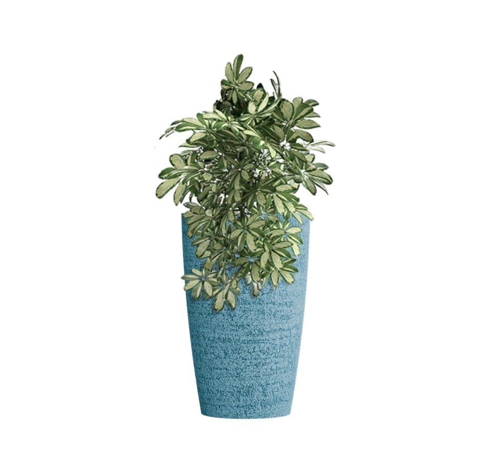 Кашпо CONCRETIKA CONUS EROSIA BLUE D39H60