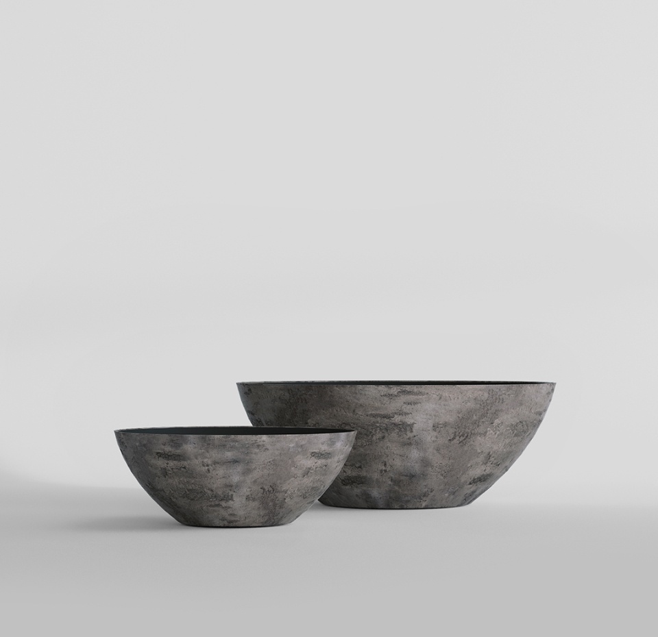 Кашпо CONCRETIKA BONSAY CONCRETE GREY DARK D79H30