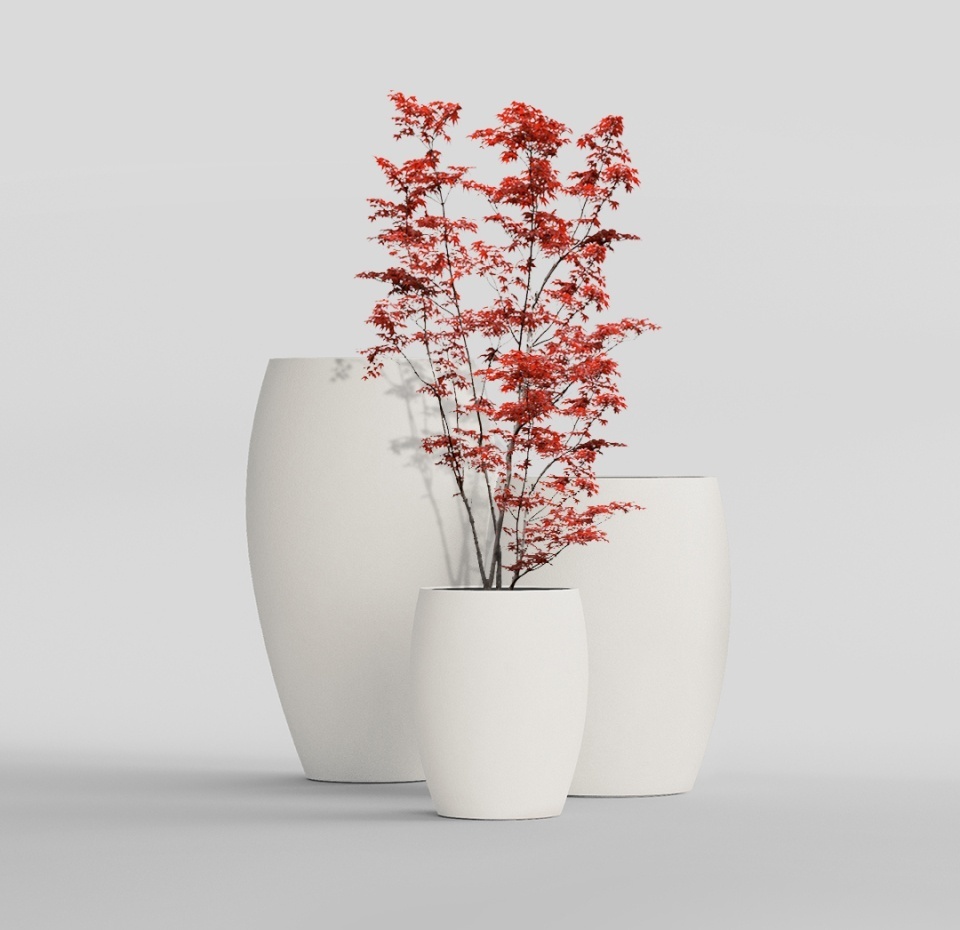 Кашпо CONCRETIKA OVAL SANTORINI D41H82