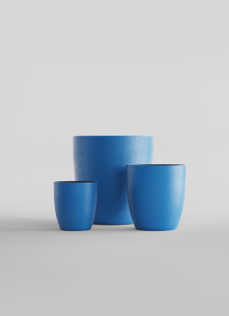 Кашпо CONCRETIKA VASE 3 DARK BLUE D60H65