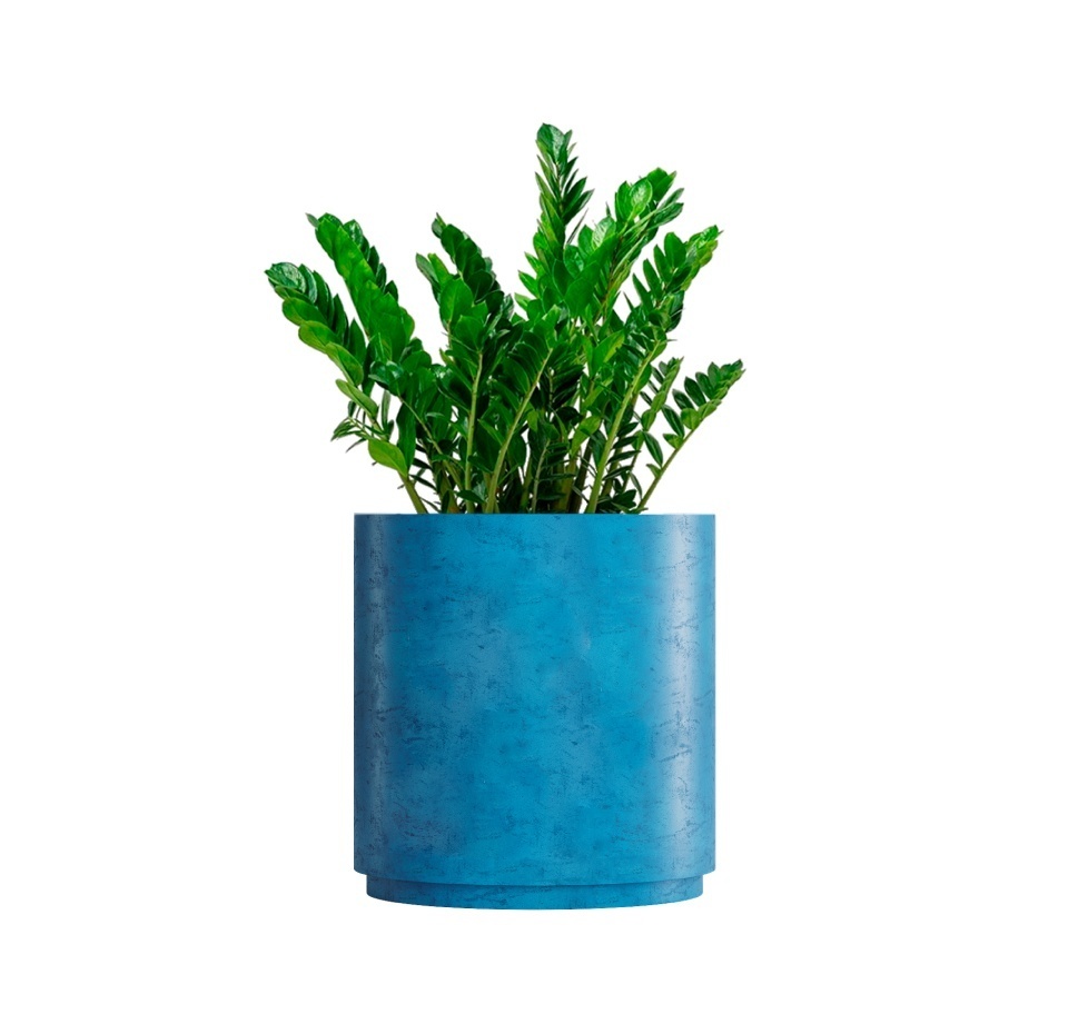 Кашпо CONCRETIKA CYLINDER XL COBALT BLUE D70H80