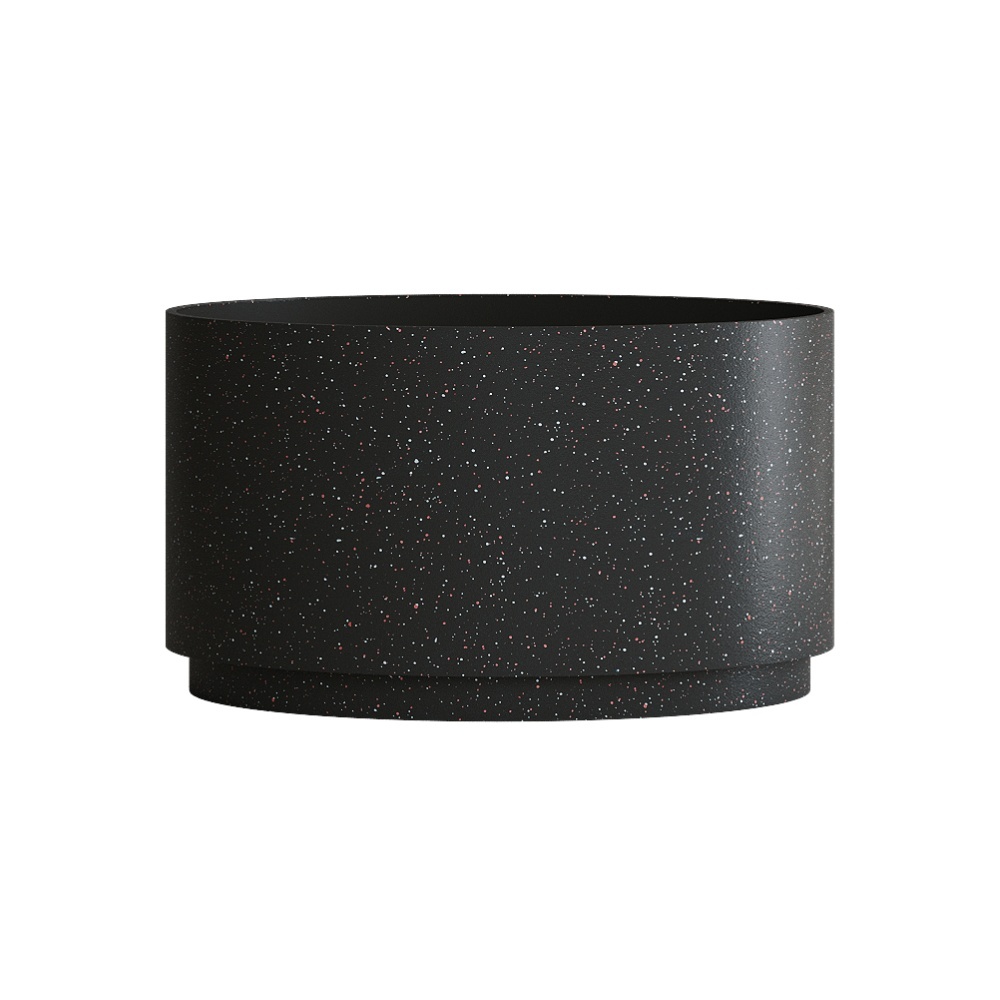 Кашпо CONCRETIKA CYLINDER XL EGG BLACK D70H45