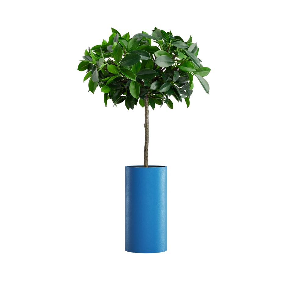 Кашпо CONCRETIKA CYLINDER DARK BLUE D30H60
