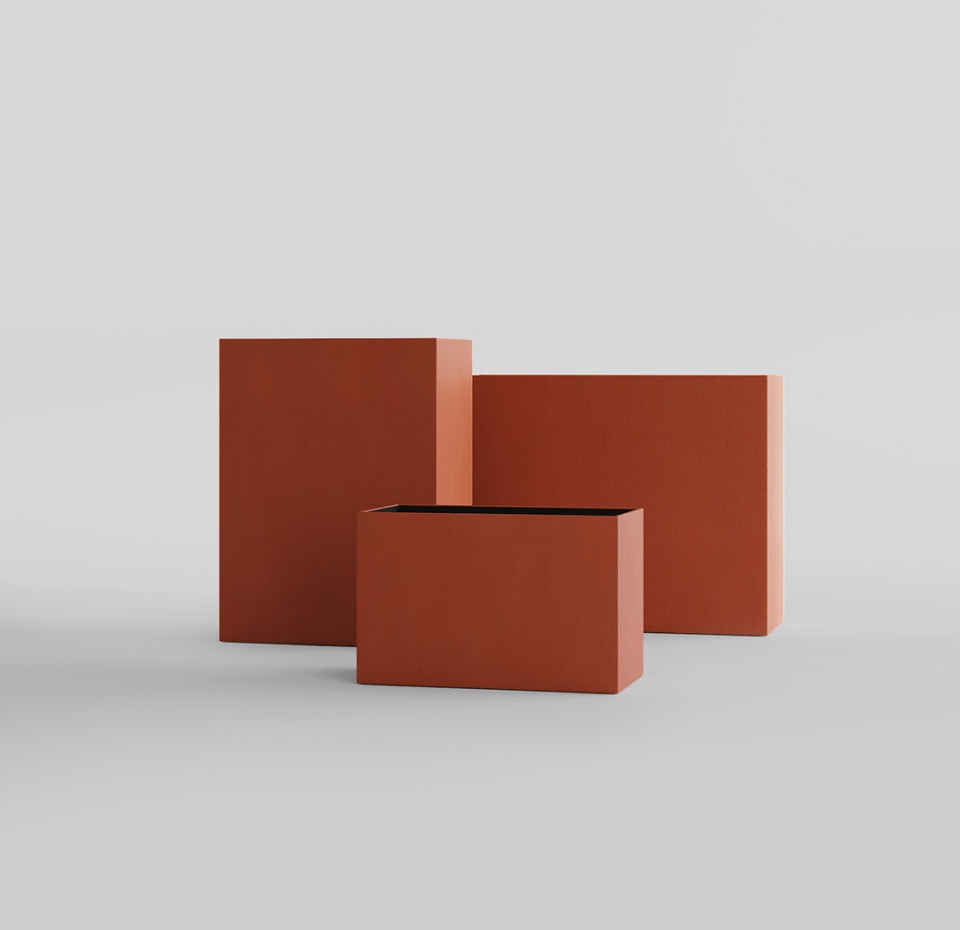 Кашпо CONCRETIKA DIVIDER TERRACOTTA 90x35x70